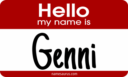 Hello my name is Genni png download