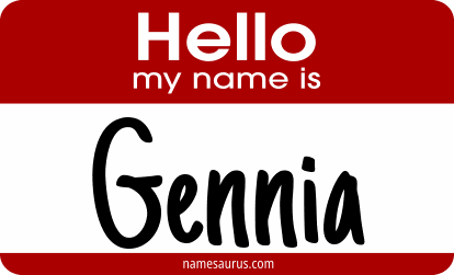 Hello my name is Gennia png download