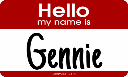 Hello my name is Gennie png download