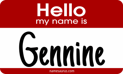 Hello my name is Gennine png download