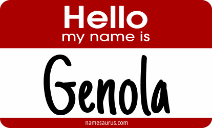 Hello my name is Genola png download
