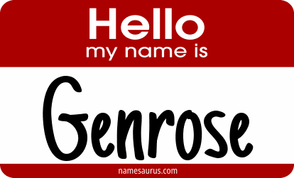 Hello my name is Genrose png download