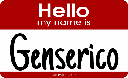Hello my name is Genserico png download