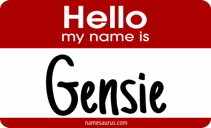 Hello my name is Gensie png download