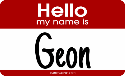 Hello my name is Geon png download