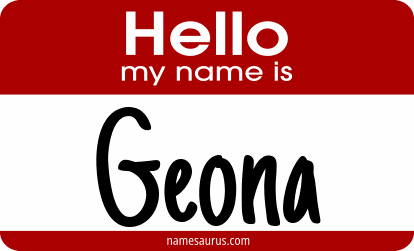 Hello my name is Geona png download
