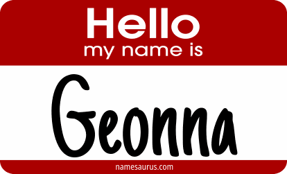 Hello my name is Geonna png download