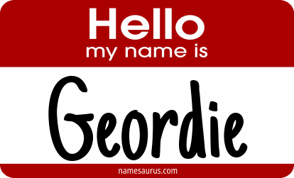 Hello my name is Geordie png download