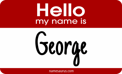 Hello my name is George png download