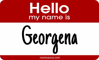 Hello my name is Georgena png download