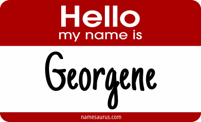 Hello my name is Georgene png download