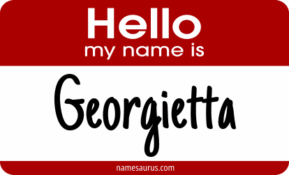 Hello my name is Georgietta png download