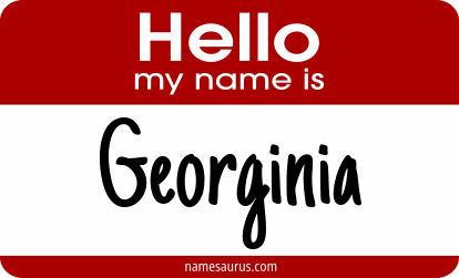 Hello my name is Georginia png download