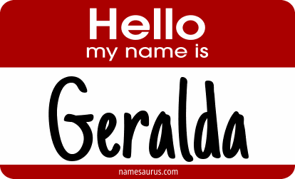 Hello my name is Geralda png download