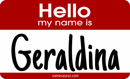 Hello my name is Geraldina png download