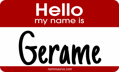 Hello my name is Gerame png download