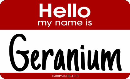 Hello my name is Geranium png download