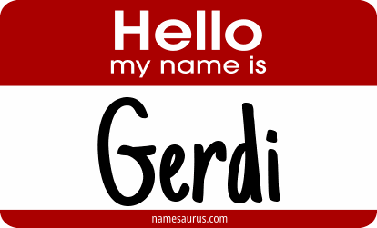 Hello my name is Gerdi png download