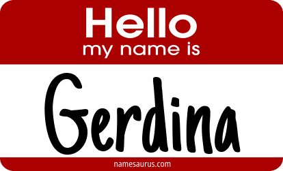 Hello my name is Gerdina png download