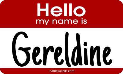 Hello my name is Gereldine png download