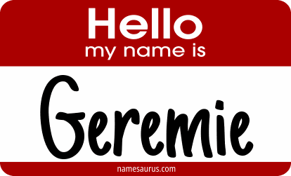 Hello my name is Geremie png download