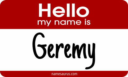 Hello my name is Geremy png download