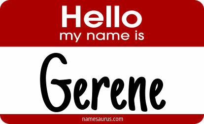 Hello my name is Gerene png download