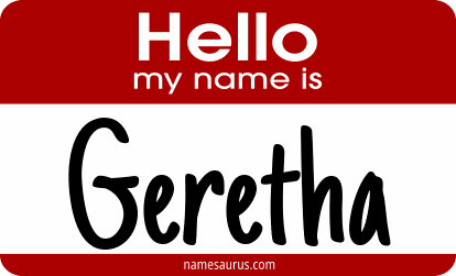 Hello my name is Geretha png download