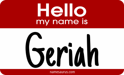 Hello my name is Geriah png download
