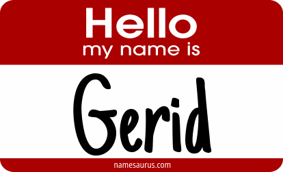 Hello my name is Gerid png download
