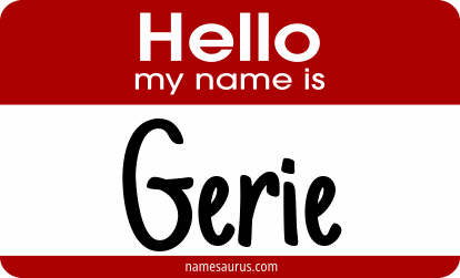 Hello my name is Gerie png download
