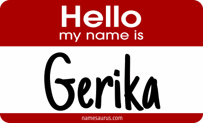 Hello my name is Gerika png download