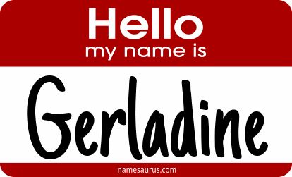 Hello my name is Gerladine png download