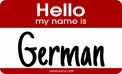 Hello my name is German png download