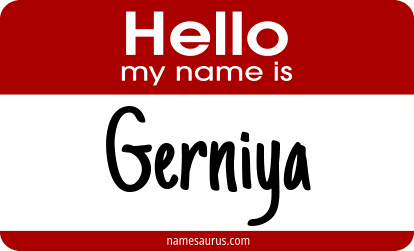 Hello my name is Gerniya png download