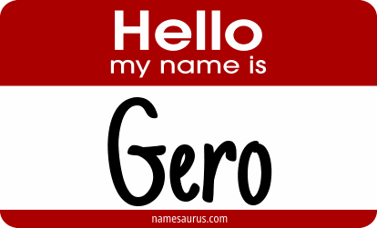 Hello my name is Gero png download