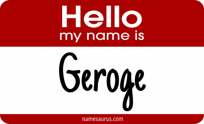 Hello my name is Geroge png download
