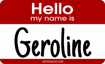 Hello my name is Geroline png download