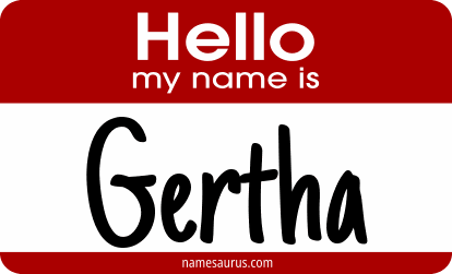 Hello my name is Gertha png download