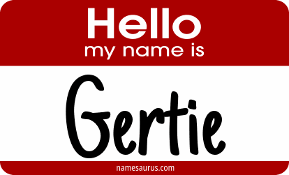 Hello my name is Gertie png download