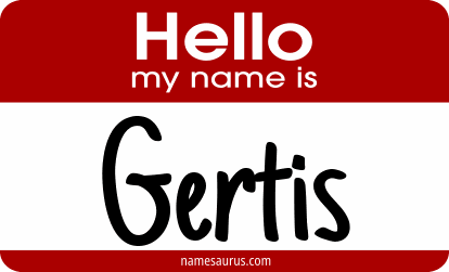 Hello my name is Gertis png download