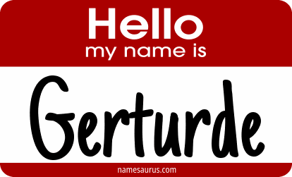 Hello my name is Gerturde png download