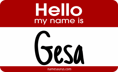 Hello my name is Gesa png download