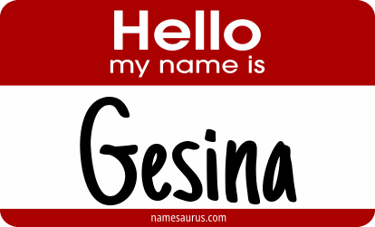 Hello my name is Gesina png download