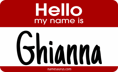 Hello my name is Ghianna png download
