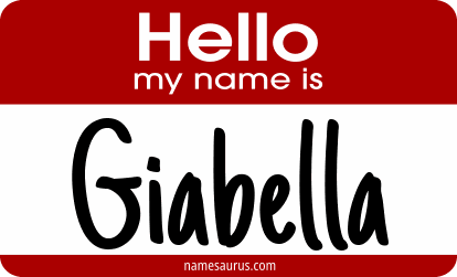 Hello my name is Giabella png download