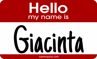 Hello my name is Giacinta png download