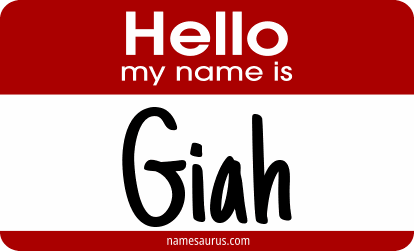 Hello my name is Giah png download