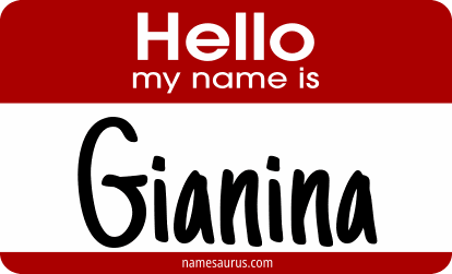 Hello my name is Gianina png download