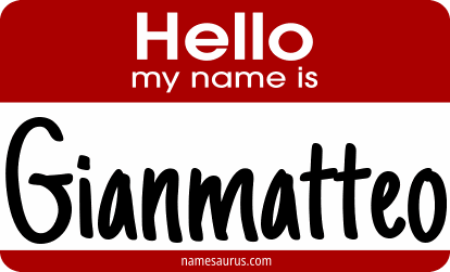 Hello my name is Gianmatteo png download